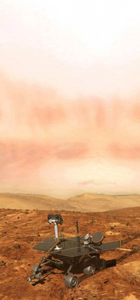 Artist conception of
Mars 2003 Lander.